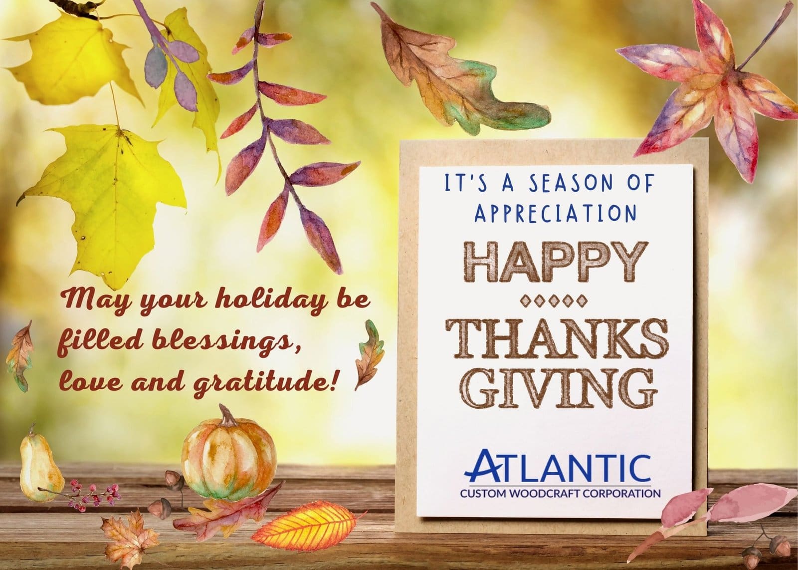 cream sunflower thanksgiving card