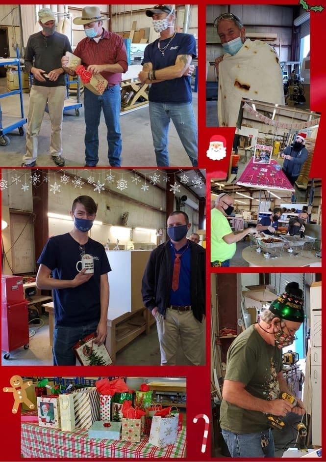 teal and white simple photo collage family newsletter